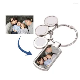 Keychains Custom Keychain Key Holder Sublimation 3 Charms Set