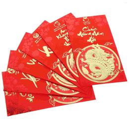Garden Decorations 6 Pcs Party Red Packets Spring Festival Gift Envelope The Year Dragon Envelopes Chinese