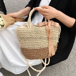 Shoulder Bags 2023 Summer Women's Soulder Bag Women's Wallet Wicker Beach Bag Bagstylishhandbagsstore