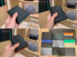 Women Handbags BVs Duty free new men's card with multiple card positions cowhide woven card holder business card holder XE32X