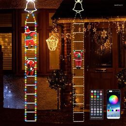 Strings Smart App 3M 208Leds Christmas Ladder Lights With Santa Waterproof LED String For Indoor Outdoor Decorations