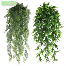 Decorative Flowers Artificial Plants Vine Hanging Ivy Fern Grass Fake Greenery Plant Home Garden Decoration Outdoor Green Leaves Garland