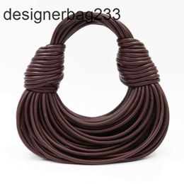 Hand Knotted Double Knot Bags Designer 2023 Luxury Bottegaas tote bag HandPure Venata Rope Woven Women's Calf Le 9II6