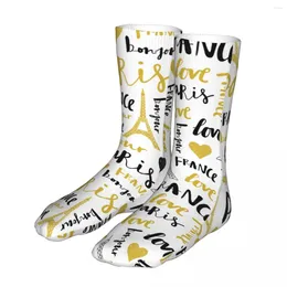 Men's Socks Men Sports Fashion Art Word Cotton Compression Graffiti Letters Woman