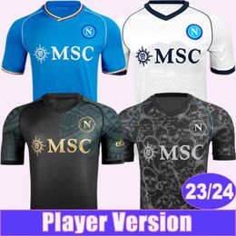 2023 24 Naples OSIMHEN RRAHMANI Mens Soccer Jerseys Player Version OLIVERA LOBOTKA ZIELINSKI H. LOZANO ANGUISSA Home Away 3rd Halloween edition Football Shirts