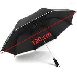 Umbrellas QWE123 120cm Super Big Umbrella Lace 2 Folding Golf Fully Automatic Fold Hand Open Advertising Sunny And Rainy
