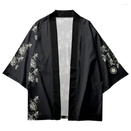 Men's Sleepwear Men Kimono Robe Casual Cardigan Coat Summer Japanese Home Bathrobe Shirts Vintage Style Rayon Yukata Loungewear Clothing