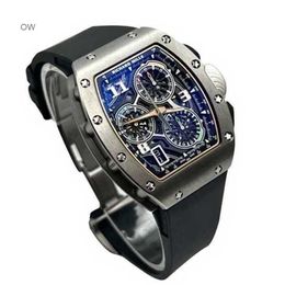 Richarmill Watch Swiss Automatic Mechanical Wrist Watches Mens Series Lifestyle Indoor Timing Code Table Titanium RM72- WN-16VO