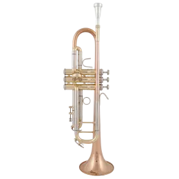 MXH-300 Silver plated Trumpet High Quality Brass Gold Lacquer B Flat Playing Musical Instrument Trumpet with Mouthpiece Case