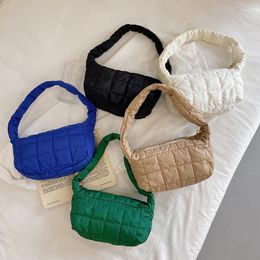 Evening Bags Luxury Space Cotton Shoulder For Women Winter Down Bag Designer Underarm Soft Folded Cloud Ladies Handbag