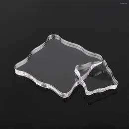 Storage Bottles 2pcs Square Lace Stamp Blocks Acrylic Clear Stamping Plate Accessories For Scrapbooking Crafts Diary (10X10 5X5)
