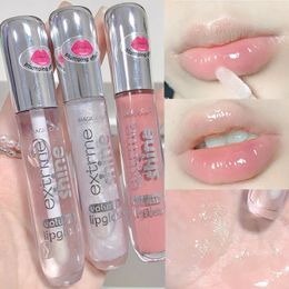 Glitter Mirror Lip Gloss Clear Water Light Liquid Lipstick Non-stick Cup Lasting Moisturising Lip Oil Women Lips Makeup Cosmetic