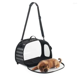 Dog Carrier Foldable Clear Outdoor Travel Puppy Cat Carrying Bags For Small Dogs Shoulder Bag Transparent Pets Box