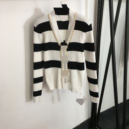 1025 2023 Runway Autumn Brand SAme Style Sweater Black Long Sleeve V Neck Cardigan Clothes High Quality Womens 20238277