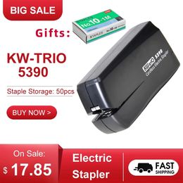 Staplers Electric Stapler Stationery Automatic No.10 School Paper Stapler Office Stationery Can Staple 20 Sheets Stapler 231027