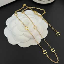 Family Love Gift Gold Plated Boutique Jewellery Long Designer Chain Necklaces with Correct Autumn New Simple Fashion Necklace