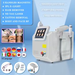 3 in 1 IPL Hair Removal Machine Elight OPT IPL Laser ND Yag Laser Tattoo Removal Beauty Salon Equipment Skin Tightening Whitening Acne Treatment Device