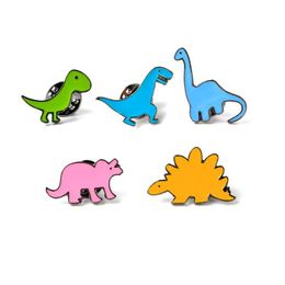 Pins Brooches Lovely Cartoon Toys Dinosaur Brooch Pins Shirt Denim Jacket Pin For Women Kids Gift Enamel Animal Button Badge Lapel Dhkwa