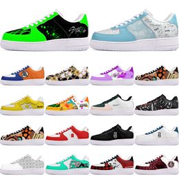 DIY shoes winter black lovely autumn mens Leisure shoes one for men women platform casual sneakers Classic cartoon graffiti trainers comfortable sports 75382