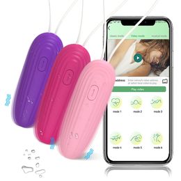 Adult Toys Bluetooth App Bullet Vibrator for Women Clit Stimulator Wireless Remote Pantie Mini Vibrating Love Egg Adults Female Sex Toy 231117