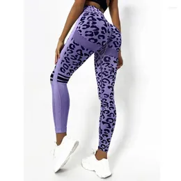 Active Pants 2023 Leopard Seamless Yoga Sport Gym Women Leggings Fitness Workout Pant Scrunch Running