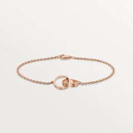 designer Bracelet heart bracelets fashion Jewellery woman rose Gold plated 18K silver chain men double rings corss luxury Jewellery pa