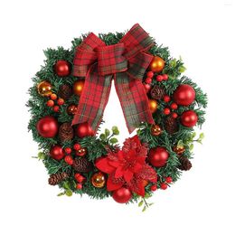Decorative Flowers Artificial Christmas Wreath Outside Indoor Outdoor Holiday Garland Decoration For Fireplace Garden Wedding Living Room