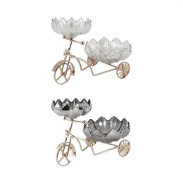 Kitchen Storage Serving Stand Tricycle Shape Candy Sturdy Fruit Plate Multipurpose Food Rack For Pastry Fruits Dessert