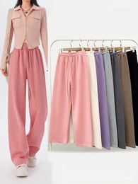 Women s Pants s Autumn Women 2023 Fashion High Waist Stright Long Wide leg Sports pants Female Fall Casual Trousers 231027