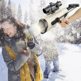 Novelty Games Snowball er Thrower 6 Gear Adjustable Making Tool Winter Outdoor Sports Snow Childrens Toy Gift 231030