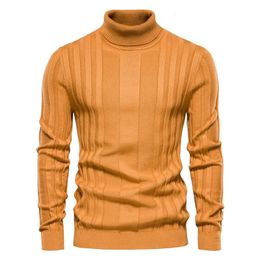 Men's Sweaters Men Turtlenecks Sweaters Knitwear Pullovers Solid Color Long Sleeved Striped Sweater Male Casual Daily Multicolor Sweaters S-XXL 231030