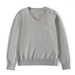 Men's Sweaters And Women's Student Knitted V-neck Pullover Sweater Uniforms All Cotton In Stock