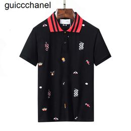 2023 designer stripe polo shirt t shirts snake polos bee floral embroidery mens womens fashion brand horse polo T-shirt polo