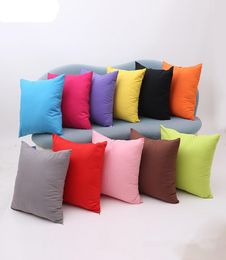 New arrival Simple Fashion Suede Nap Cushion Cover CandyColored Home Decor Sofa Throw Pillow Case Solid Pillowcase3900298