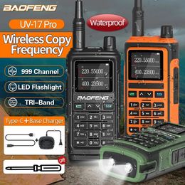 Walkie Talkie Baofeng UV 17 Pro Wireless Copy Frequency 16 KM Long Range Waterproof Flashlight TypeC Charger Ham Radio 5R 231030