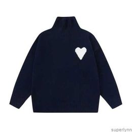 amiS AM I Collar Man Fashion amisweater Sweater Designers Woman High Turtleneck Sweaters Luxury Brands Cardigan Knit o Neck Womens Letter Long Sleeve Clothes Sx2c