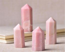 Natural Powder Opal crystal Pillar Arts Ornament Mineral Chakra Healing wands Reiki Hexagonal prism Quartz Point5469298