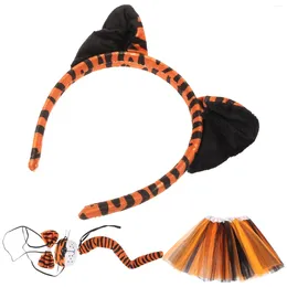 Shorts Decor Unique Tiger Cosplay Ear Headdress Girl Tail Fabric Decorative Headband Festival