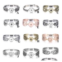 Charm Bracelets 12 Styles Noosa Snap Bracelet Jewellery Magnetic Ginger Buttons Chunk Charm Bangle Fit Diy 18Mm Drop Delivery Jewellery Br Dhx4W