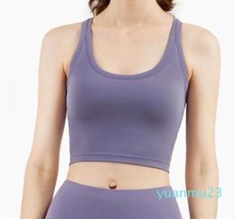 Nylon Vest With Logo Sports Bra Gather Up Slim Fit Fitness Women's Outdoor Cycling Quick-drying Top