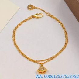 New fashion luxury jewelry chain necklaces designers fan shape double layer necklace diamonds small skirt female elegant jewelry for valentines day fade resistant