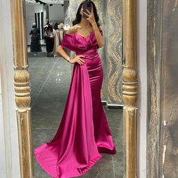 Sexy Prom Dresses With Train Off The Shoulder Mermaid Evening Formal Party Gowns Saudi Arabia Custom Size Robe De Soriee Vestidos De Feast