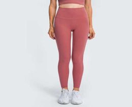 Nude Yoga Outfits Pants Women Leggings High Elastic Slim Fit Sports Tights Fitness Running Gym Clothes Lady Girl Casual Workout Fu3162554