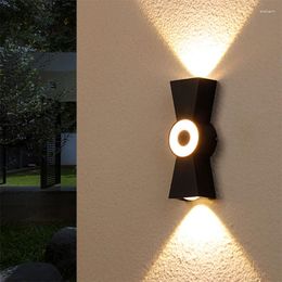 Wall Lamp Outdoor Light Waterproof Led Garden Double Head Up And Down To Imitate Ancient Pillars Washin