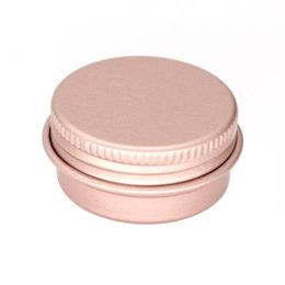 100 x 15g 10g 30g Empty Mini Rose gold Aluminium Cream Jar Pot Nail Art Makeup Lip Gloss Empty Cosmetic Metal Tins Containers