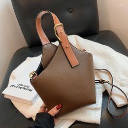 Evening Bags Vintage Bucket Bag High Quality Leather Crossbody Shoulder For Women 2023 Simple Handbags And Purses Female Totes