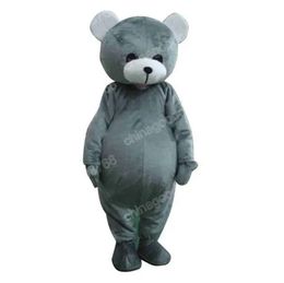 Performance Grey Bear Mascot Costume Top Quality Christmas Halloween Fancy Party Dress Cartoon Character Outfit Suit Carnival Unisex Outfit