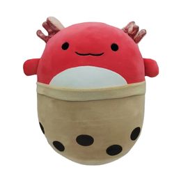 30CM Cartoon Axolotl Bubble Tea Cosplay Toys Stuffed Animals Doll Cute Kawaii Axolotl Animal Toy Axolotl Cup Shape Doll Plushies Kids Gift