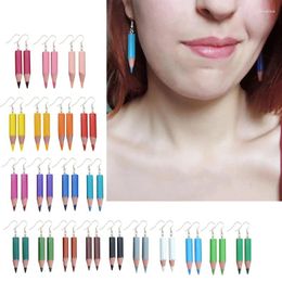 Dangle Earrings Colourful Pencil Jewellery For Women Unique Paint Pen Earring