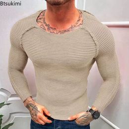 Men s Sweaters 2023 Casual Basic Thin Style Streetwear Long Sleeve Pullovers Tops Male Solid Fashion Knitting Jumpers T shirt 231027
